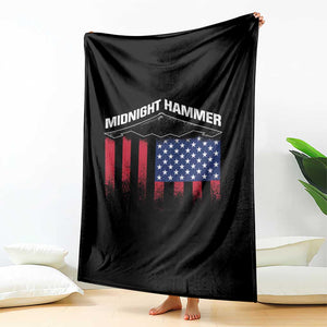 Operation Midnight Hammer Throw Blanket Tactical Warfare Jets Bombers Military American Flag TS10 Print Your Wear