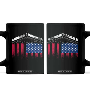 Operation Midnight Hammer Coffee Mug Tactical Warfare Jets Bombers Military American Flag TS10 Black Print Your Wear