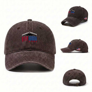 Operation Midnight Hammer Washed Cotton Baseball Cap Tactical Warfare Jets Bombers Military American Flag TS10 Washed Cap Universal Fit Dark Brown Print Your Wear
