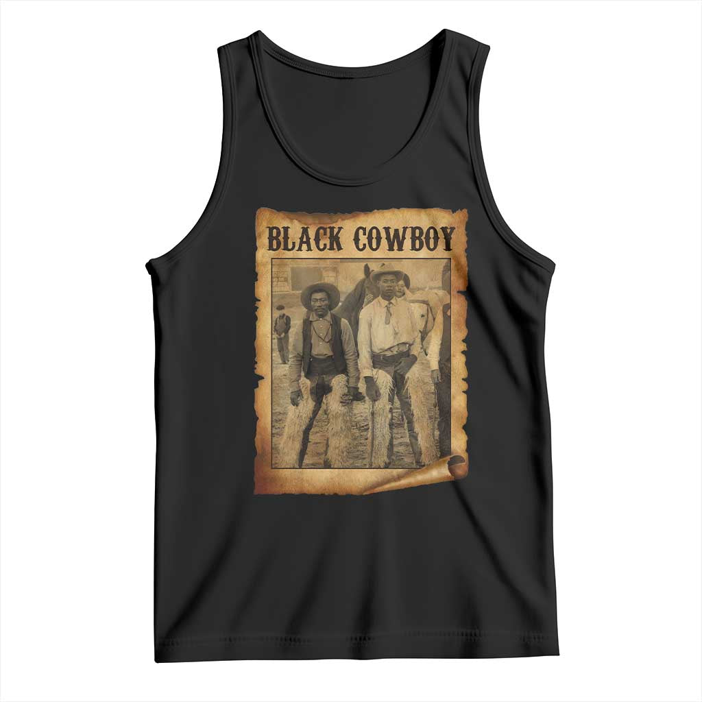 Black Cowboys Tank Top Vintage African American Western Black History TS10 Black Print Your Wear