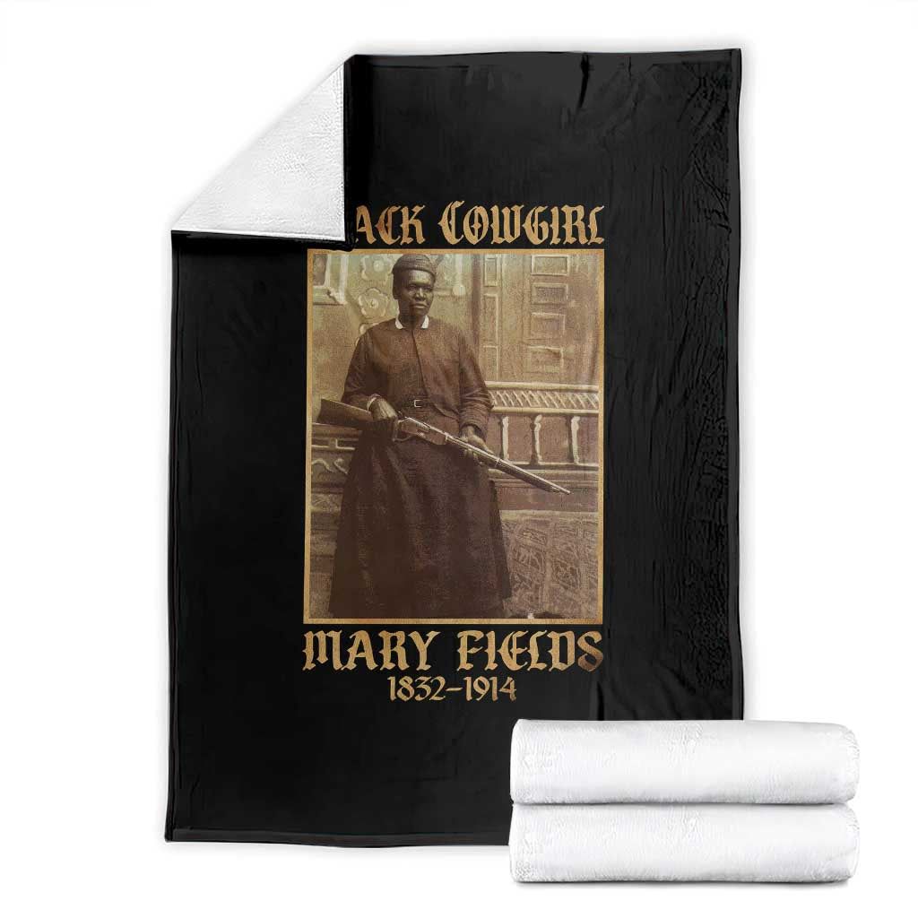 Mary Fields Black Cowgirl Throw Blanket Vintage African American Western Black History TS10 Black Print Your Wear