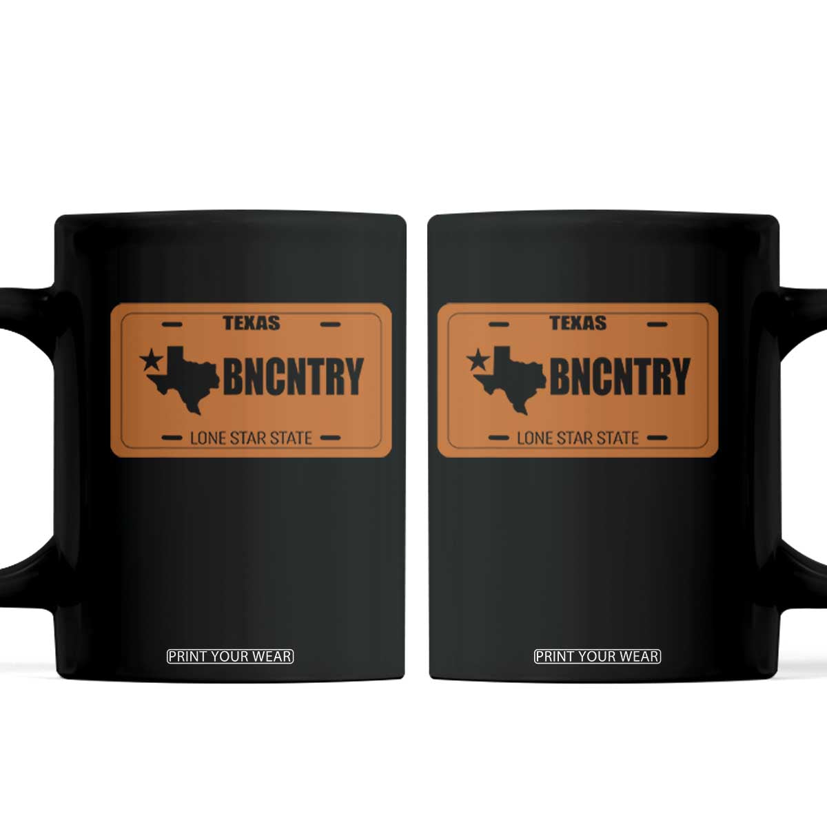 Texas Coffee Mug Lone Star State Western Cowboy BNCNTRY Country TS10 Black Print Your Wear