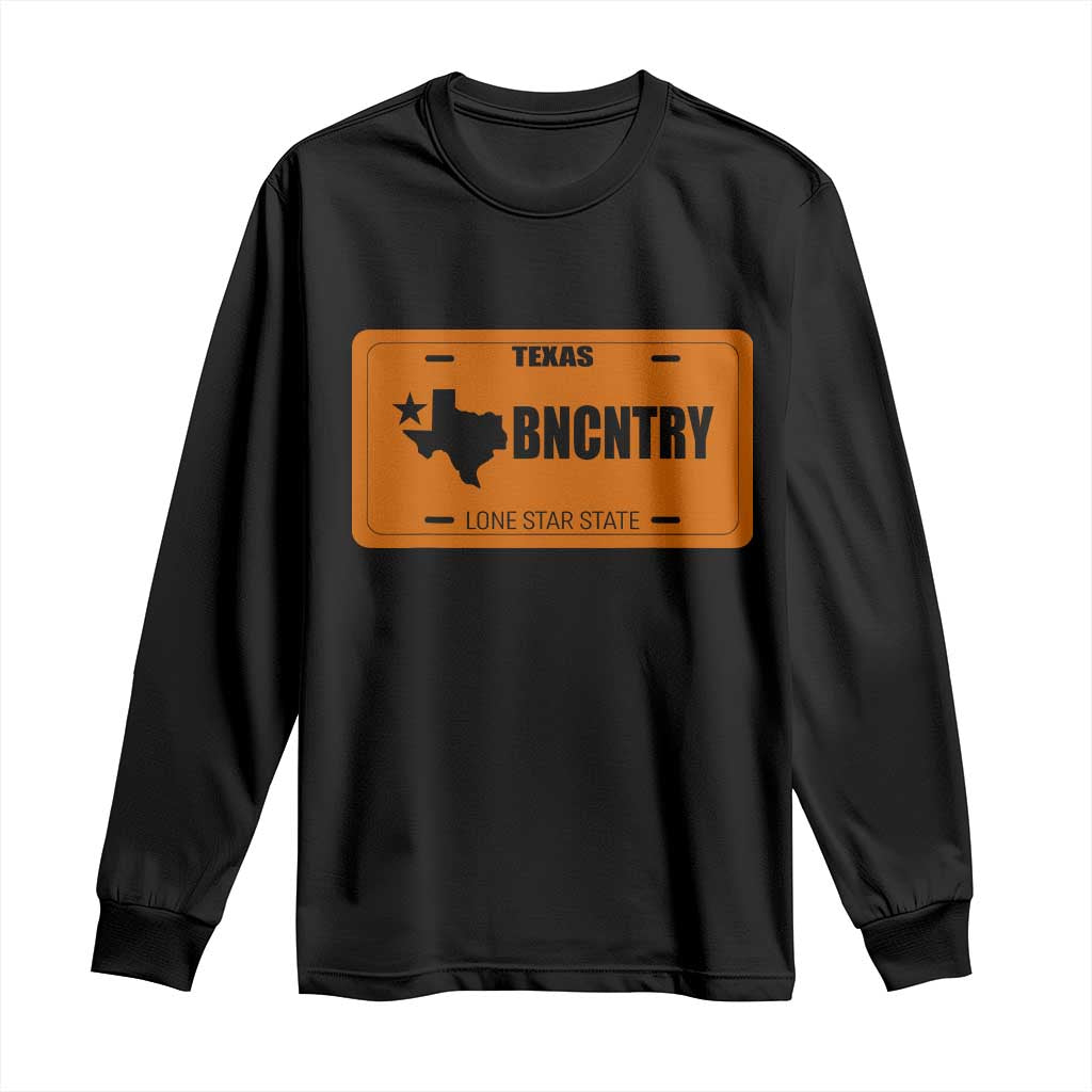 Texas Long Sleeve Shirt Lone Star State Western Cowboy BNCNTRY Country TS10 Black Print Your Wear