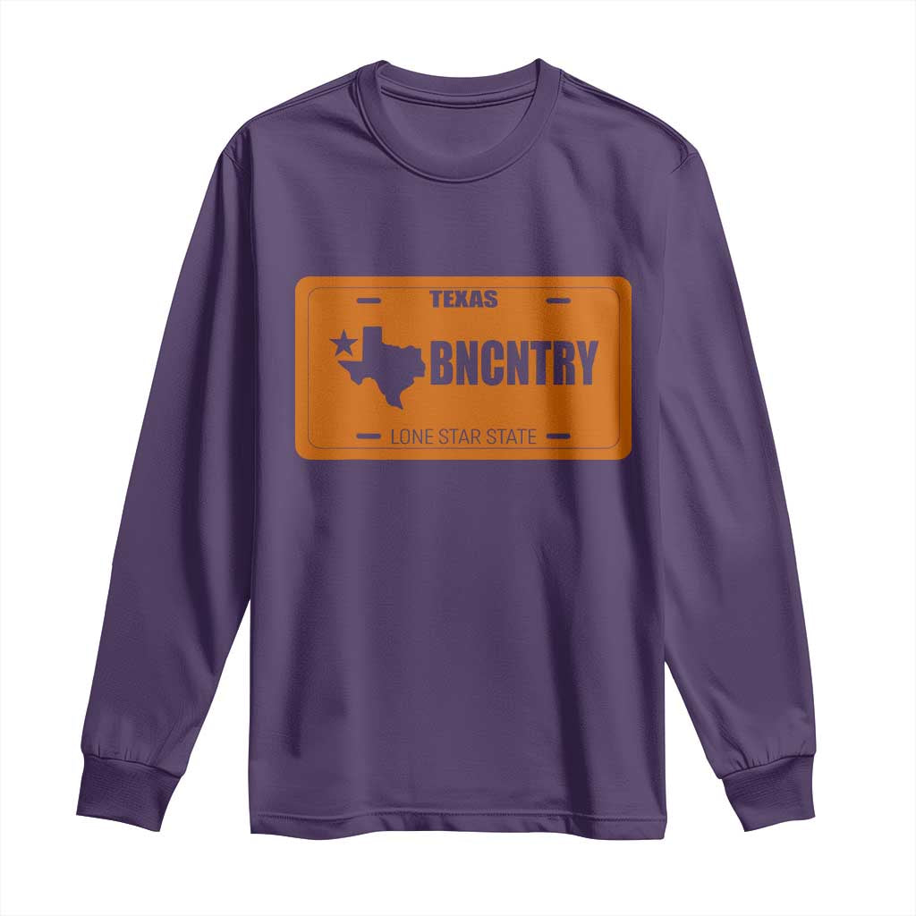 Texas Long Sleeve Shirt Lone Star State Western Cowboy BNCNTRY Country TS10 Purple Print Your Wear
