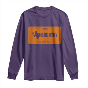 Texas Long Sleeve Shirt Lone Star State Western Cowboy BNCNTRY Country TS10 Purple Print Your Wear