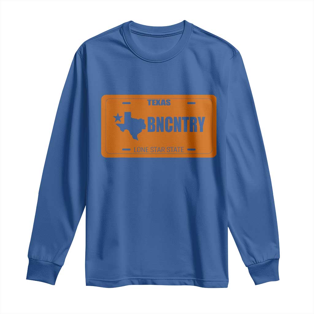 Texas Long Sleeve Shirt Lone Star State Western Cowboy BNCNTRY Country TS10 Royal Blue Print Your Wear