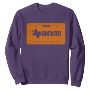 Texas Sweatshirt Lone Star State Western Cowboy BNCNTRY Country TS10 Purple Print Your Wear