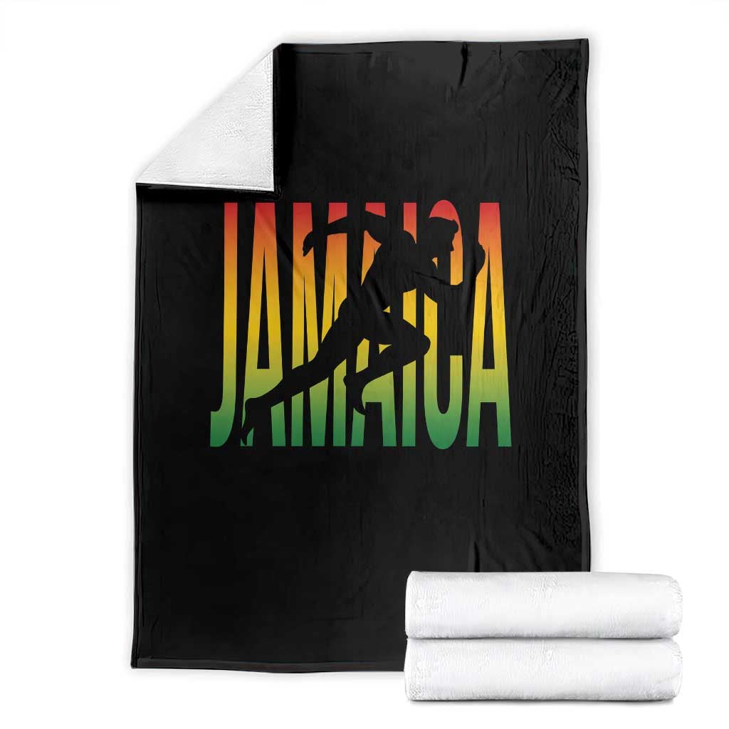 Jamaica Track And Field Throw Blanket Retro Vintage Sport Jamaican Flag TS10 Black Print Your Wear