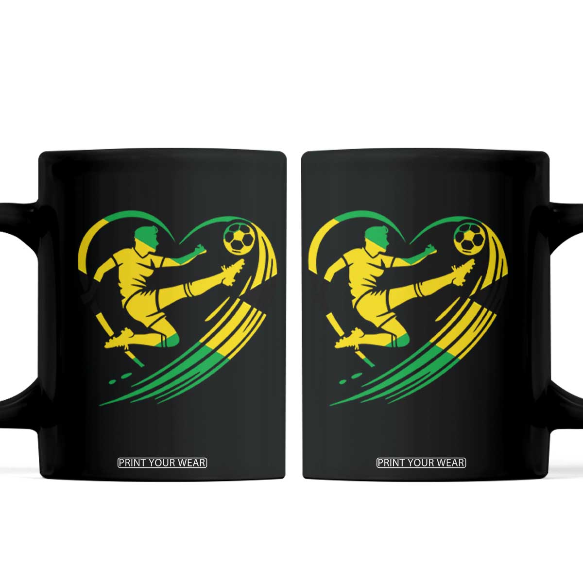 Jamaica Soccer Coffee Mug Jamaican Flag Reggae Football Caribbean Pride TS10 Black Print Your Wear