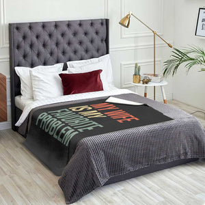 My Wife Is My Favorite Problem Funny Throw Blanket Retro 70s Husband Graphic TS10 Print Your Wear