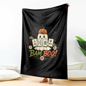 Halloween Ghost Playing Mahjong Spooky Boo Funny Costume Throw Blanket Mahjong Lover Gift TS10 Print Your Wear