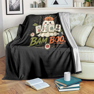 Halloween Ghost Playing Mahjong Spooky Boo Funny Costume Throw Blanket Mahjong Lover Gift TS10 Print Your Wear