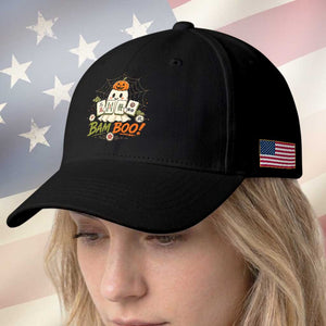 Halloween Ghost Playing Mahjong Spooky Boo Funny Costume Baseball Cap Mahjong Lover Gift TS10 Print Your Wear