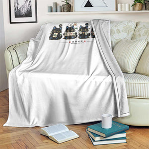 Black Cat Mahjong Lover Cute Graphic Throw Blanket TS10 Print Your Wear