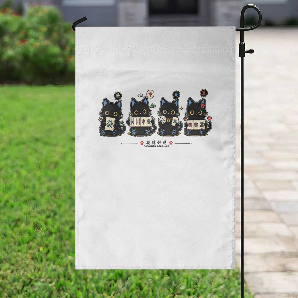 Black Cat Mahjong Lover Cute Graphic Garden Flag TS10 Print Your Wear