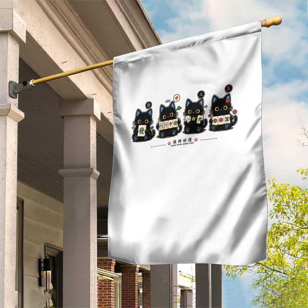Black Cat Mahjong Lover Cute Graphic Garden Flag TS10 Print Your Wear