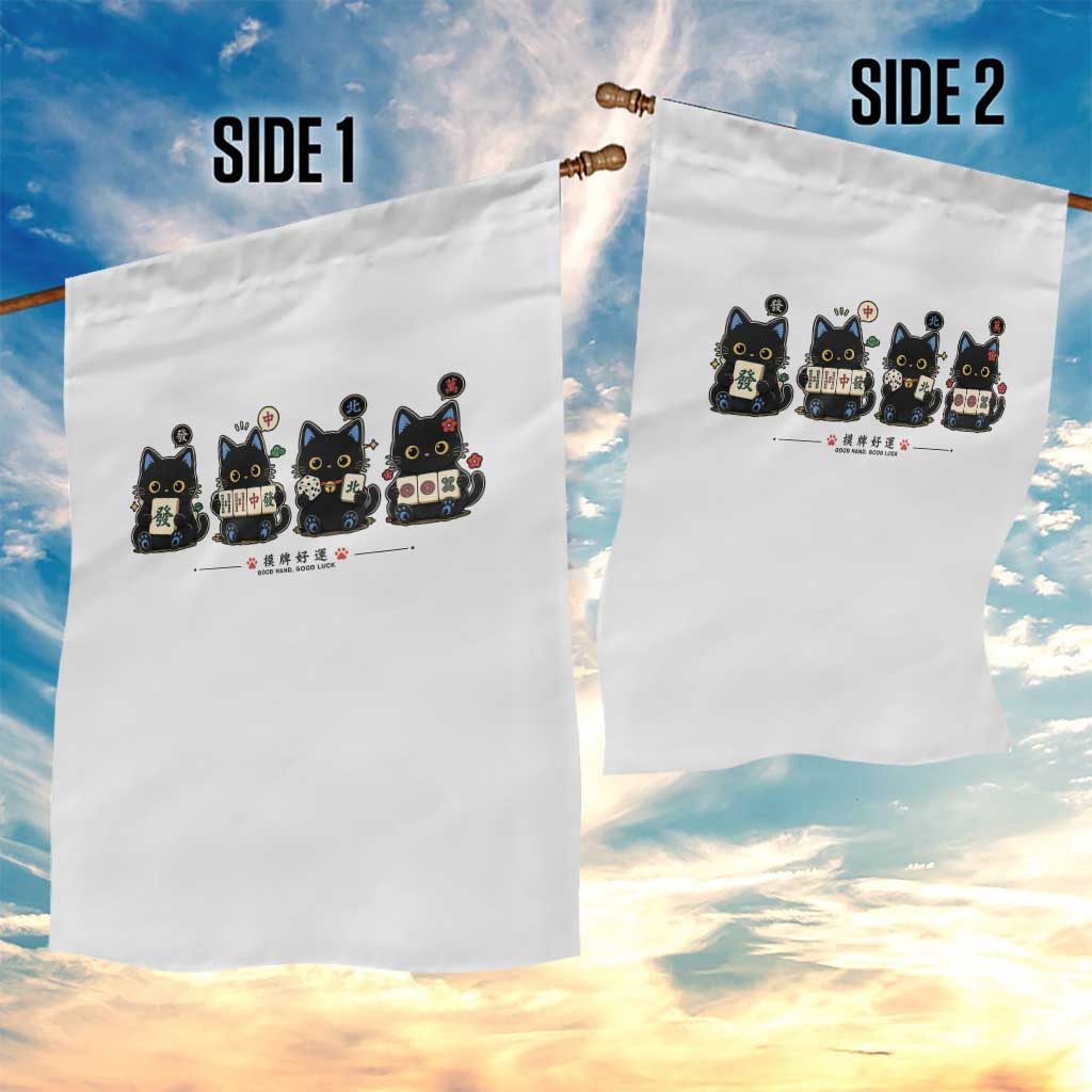 Black Cat Mahjong Lover Cute Graphic Garden Flag TS10 Print Your Wear