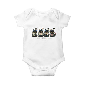 Black Cat Mahjong Lover Cute Graphic Baby Onesie TS10 White Print Your Wear
