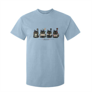Black Cat Mahjong Lover Cute Graphic T Shirt For Kid TS10 Light Blue Print Your Wear