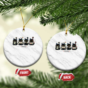 Black Cat Mahjong Lover Cute Graphic Ceramic Ornament TS10 1pc White Marble Print Your Wear