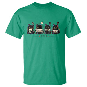 Black Cat Mahjong Lover Cute Graphic T Shirt TS10 Irish Green Print Your Wear