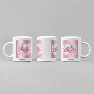 Queen Of Tiles Pink Mahjong Lover Game Night Graphic Coffee Mug TS10 Print Your Wear