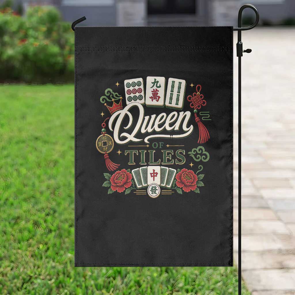 Mahjong Lovers Garden Flag Queen Of Tiles Game Night Graphic TS10 Print Your Wear
