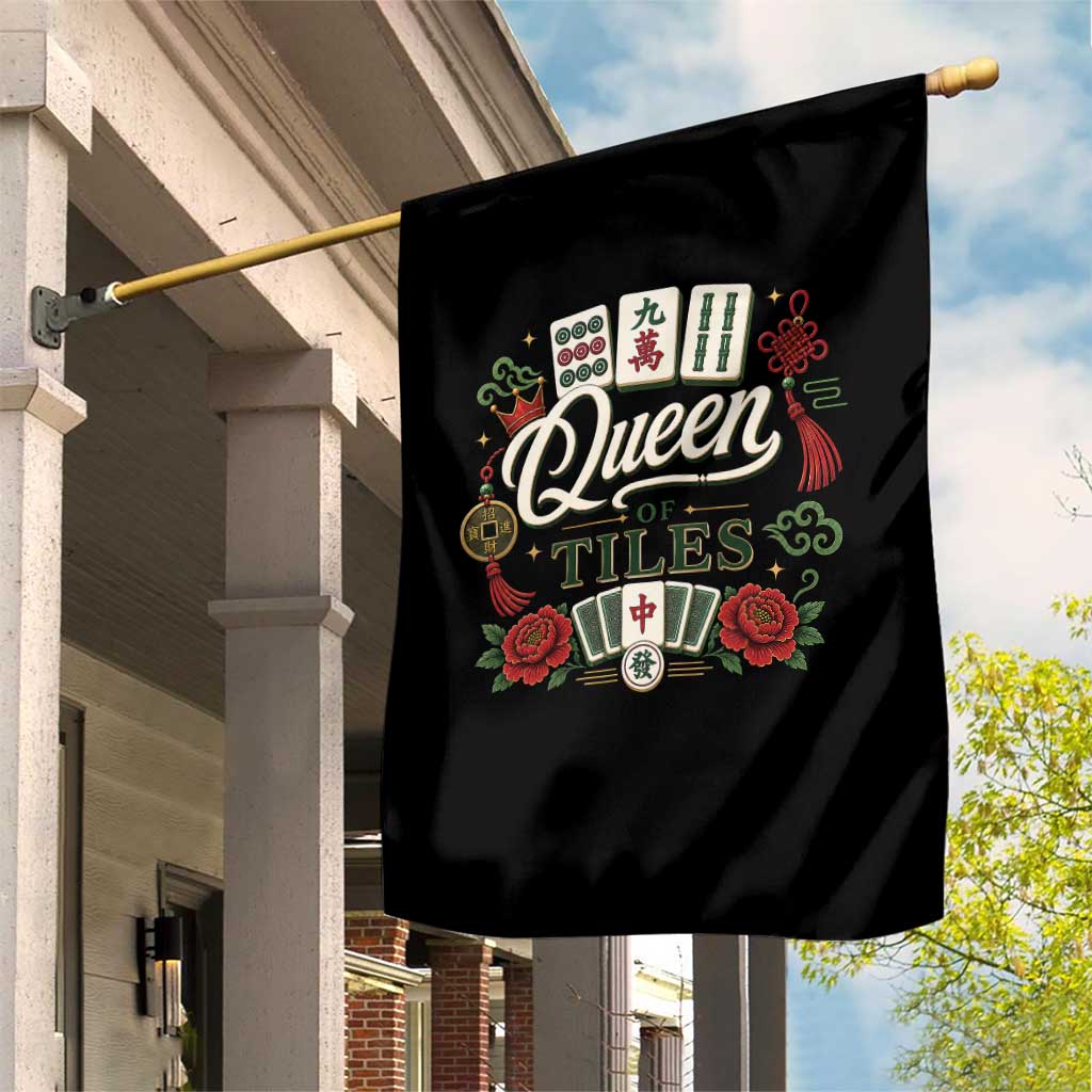 Mahjong Lovers Garden Flag Queen Of Tiles Game Night Graphic TS10 Print Your Wear