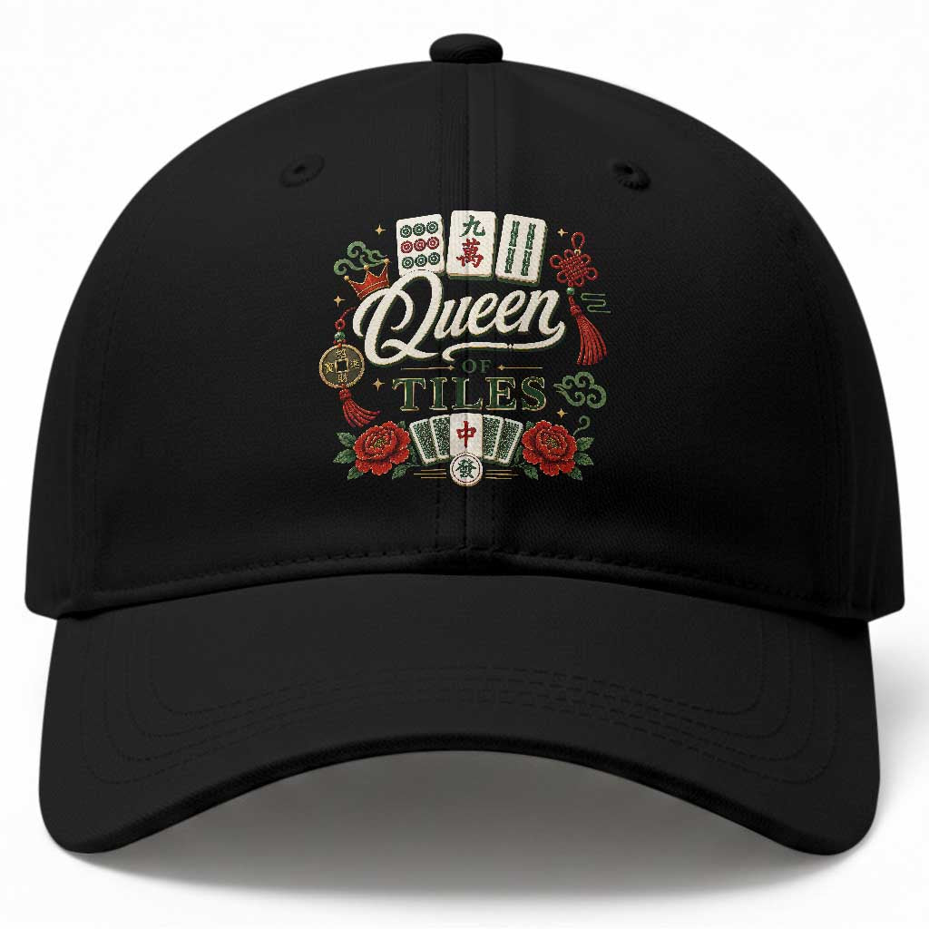 Mahjong Lovers Baseball Cap Queen Of Tiles Game Night Graphic TS10 Print Your Wear