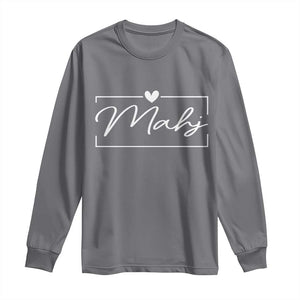 Mahjong Lovers Long Sleeve Shirt Mah Jongg Game Night Graphic TS10 Charcoal Print Your Wear