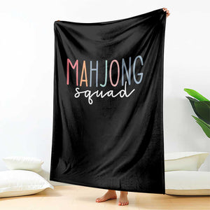 Mahjong Lovers Mahj Squad Throw Blanket Boho Pastel Cute Game Night Graphic TS10 Print Your Wear