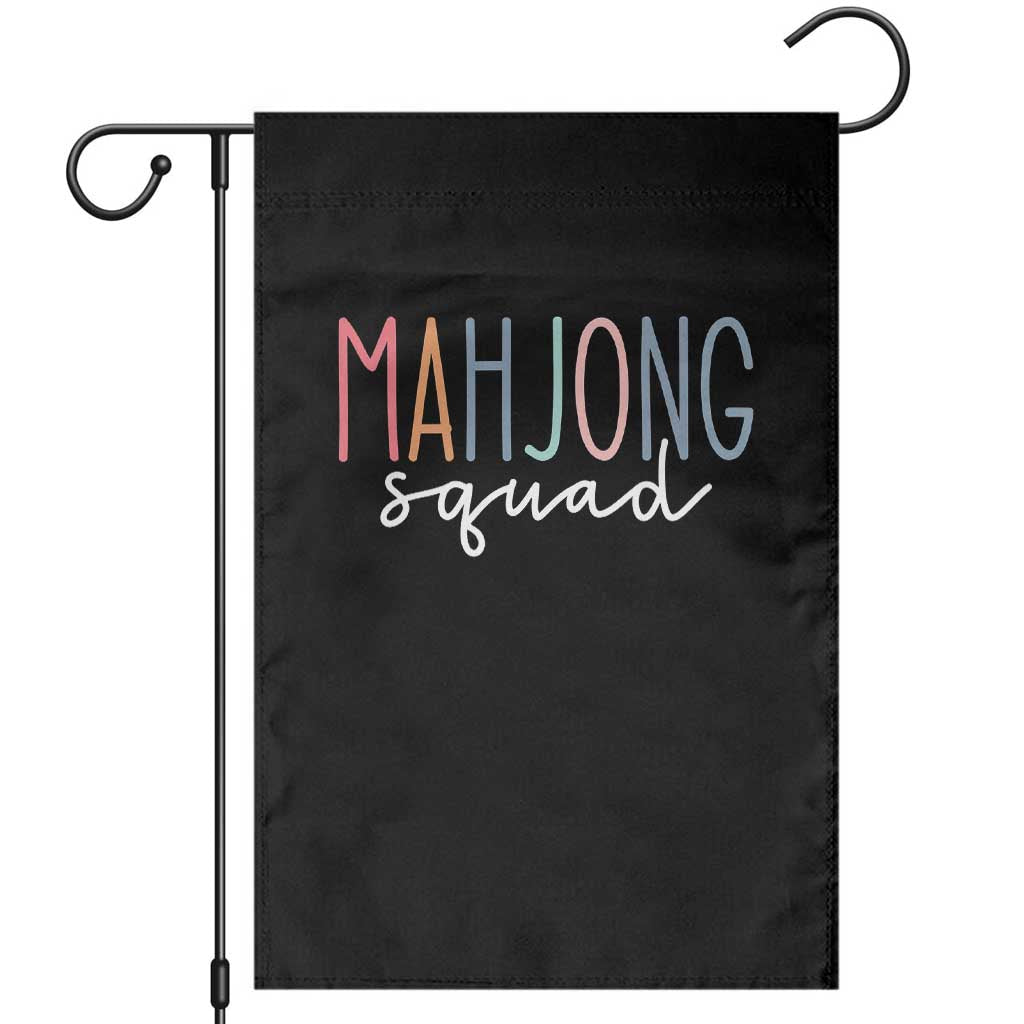 Mahjong Lovers Mahj Squad Garden Flag Boho Pastel Cute Game Night Graphic TS10 Black Print Your Wear