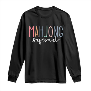 Mahjong Lovers Mahj Squad Long Sleeve Shirt Boho Pastel Cute Game Night Graphic TS10 Black Print Your Wear