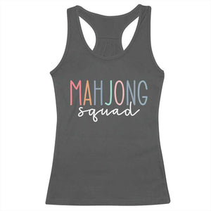 Mahjong Lovers Mahj Squad Racerback Tank Top Boho Pastel Cute Game Night Graphic TS10 Dark Heather Print Your Wear