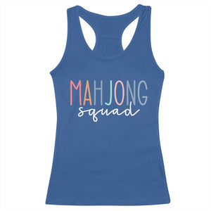 Mahjong Lovers Mahj Squad Racerback Tank Top Boho Pastel Cute Game Night Graphic TS10 Royal Blue Print Your Wear