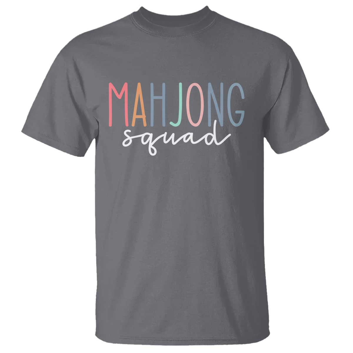 Mahjong Lovers Mahj Squad T Shirt Boho Pastel Cute Game Night Graphic TS10 Charcoal Print Your Wear