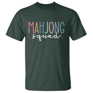 Mahjong Lovers Mahj Squad T Shirt Boho Pastel Cute Game Night Graphic TS10 Dark Forest Green Print Your Wear