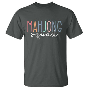 Mahjong Lovers Mahj Squad T Shirt Boho Pastel Cute Game Night Graphic TS10 Dark Heather Print Your Wear