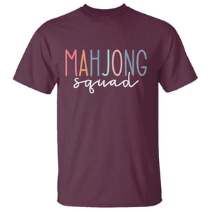 Mahjong Lovers Mahj Squad T Shirt Boho Pastel Cute Game Night Graphic TS10 Maroon Print Your Wear