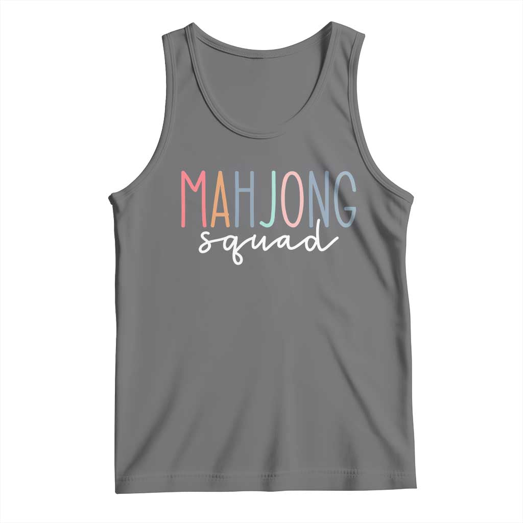 Mahjong Lovers Mahj Squad Tank Top Boho Pastel Cute Game Night Graphic TS10 Black Heather Print Your Wear
