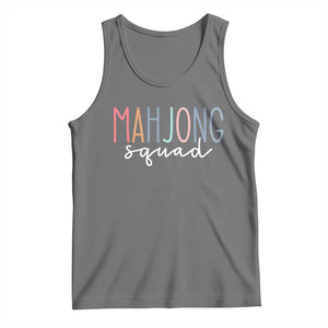 Mahjong Lovers Mahj Squad Tank Top Boho Pastel Cute Game Night Graphic TS10 Black Heather Print Your Wear