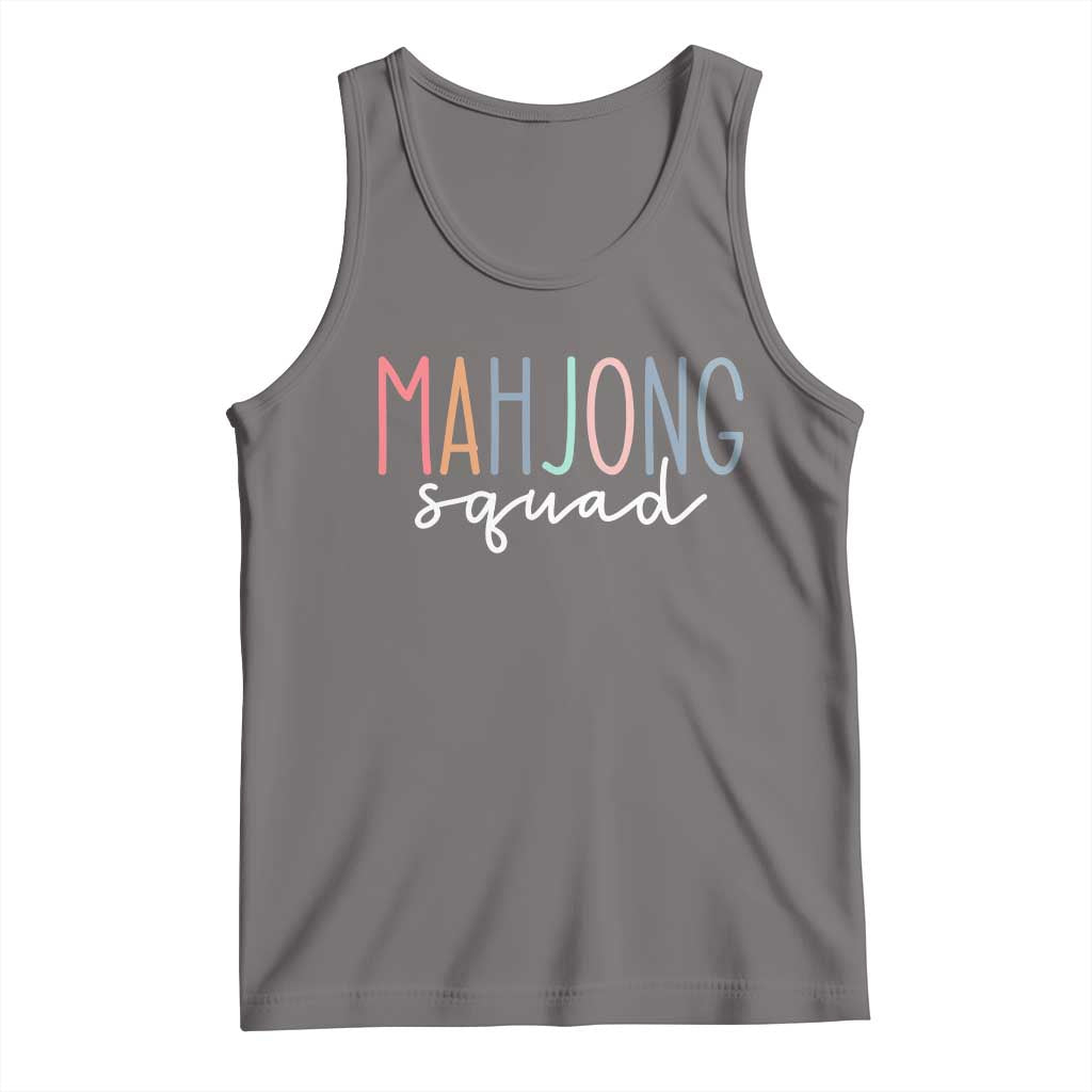 Mahjong Lovers Mahj Squad Tank Top Boho Pastel Cute Game Night Graphic TS10 Deep Heather Print Your Wear