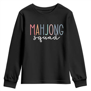 Mahjong Lovers Mahj Squad Youth Sweatshirt Boho Pastel Cute Game Night Graphic TS10 Black Print Your Wear