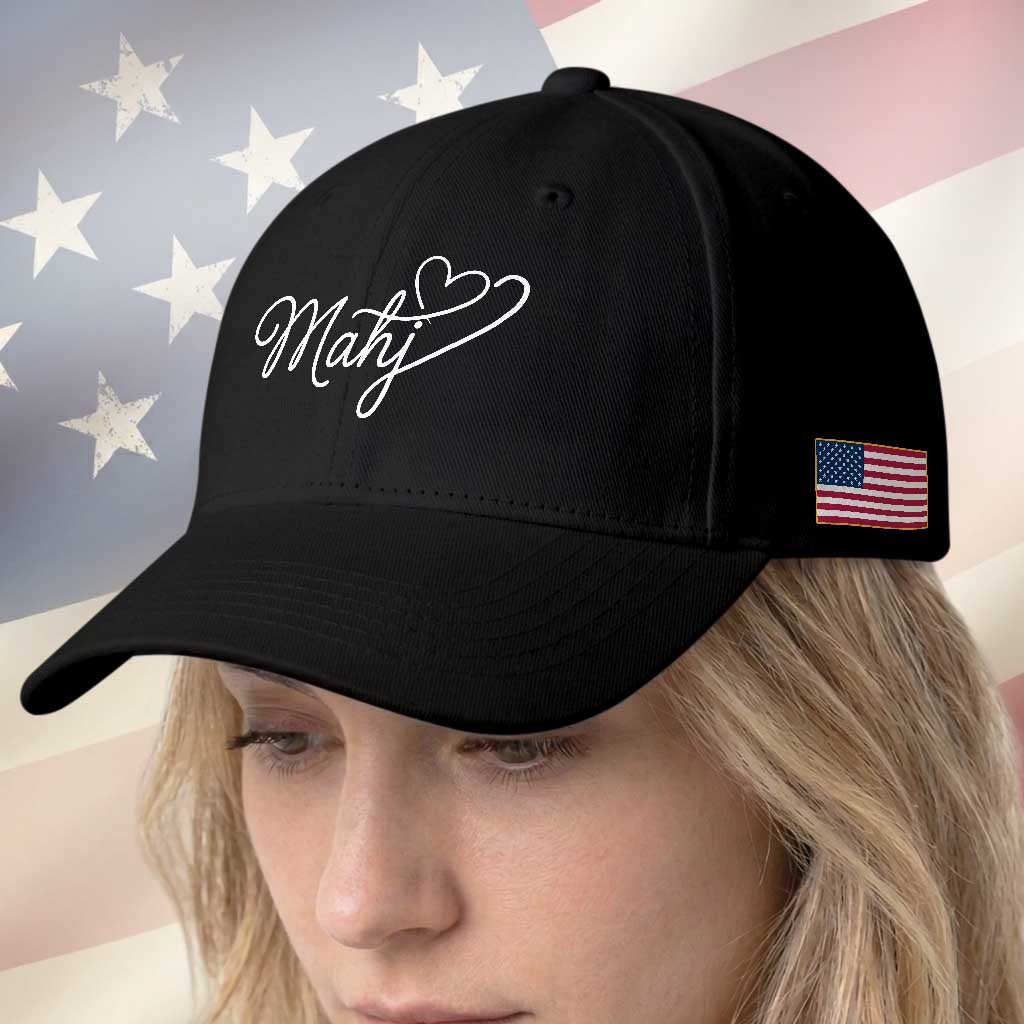 Mahjong Lovers Baseball Cap Funny Mah Jongg Heart Game Night Graphic TS10 Print Your Wear
