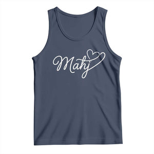 Mahjong Lovers Tank Top Funny Mah Jongg Heart Game Night Graphic TS10 Navy Print Your Wear