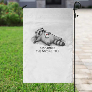 Funny Raccoon Mahjong Lovers Garden Flag Discarded The Wrong Tile TS10 Print Your Wear