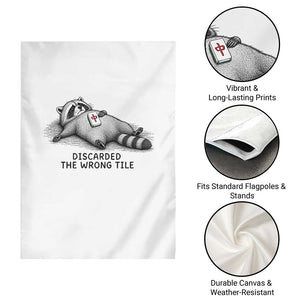 Funny Raccoon Mahjong Lovers Garden Flag Discarded The Wrong Tile TS10 Print Your Wear