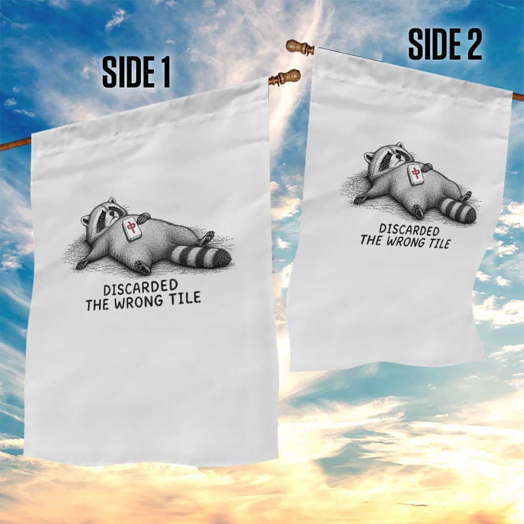Funny Raccoon Mahjong Lovers Garden Flag Discarded The Wrong Tile TS10 Print Your Wear