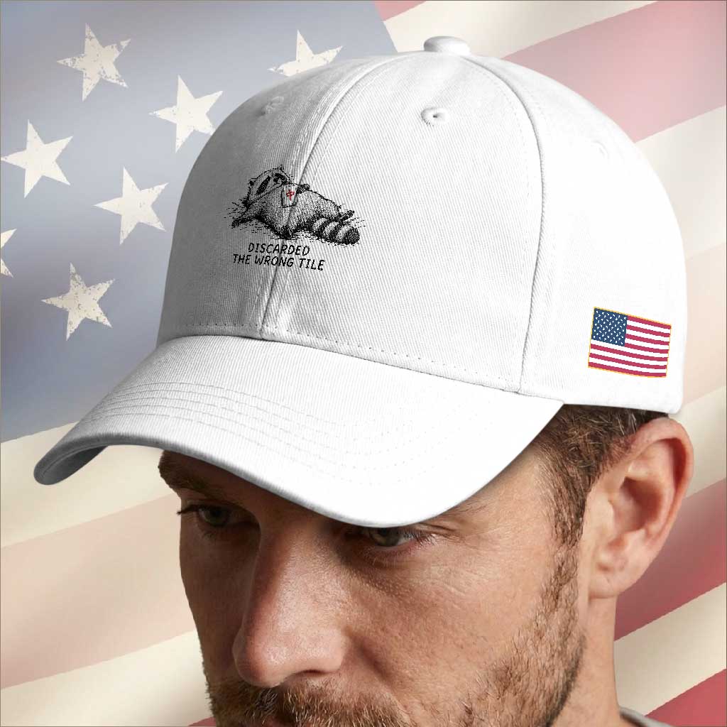 Funny Raccoon Mahjong Lovers Baseball Cap Discarded The Wrong Tile TS10 Print Your Wear