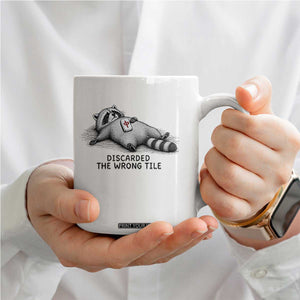 Funny Raccoon Mahjong Lovers Coffee Mug Discarded The Wrong Tile TS10 Print Your Wear